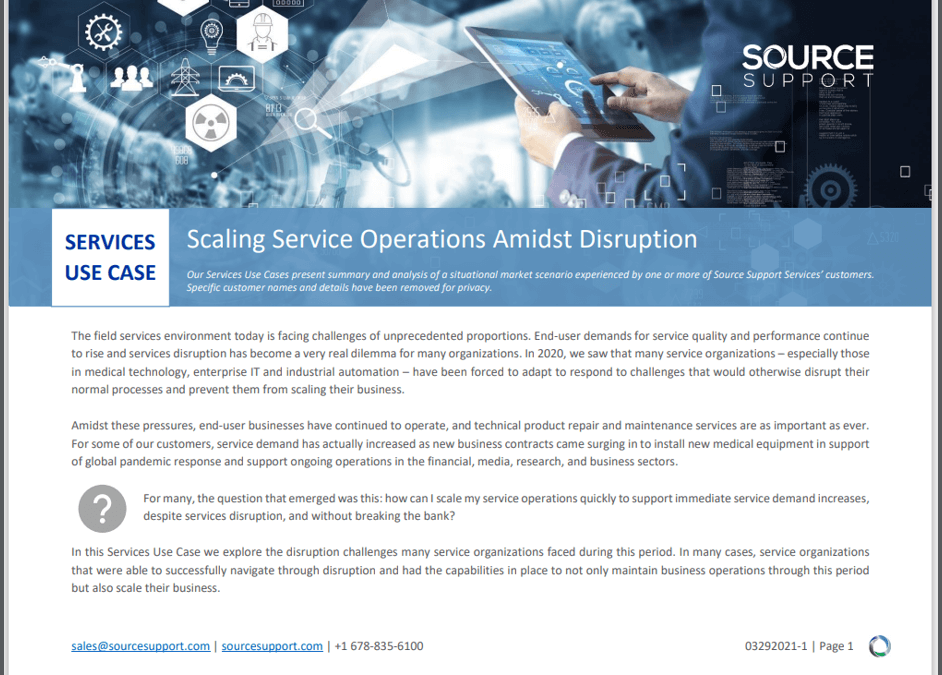 Scaling Service Operations Amidst Disruption